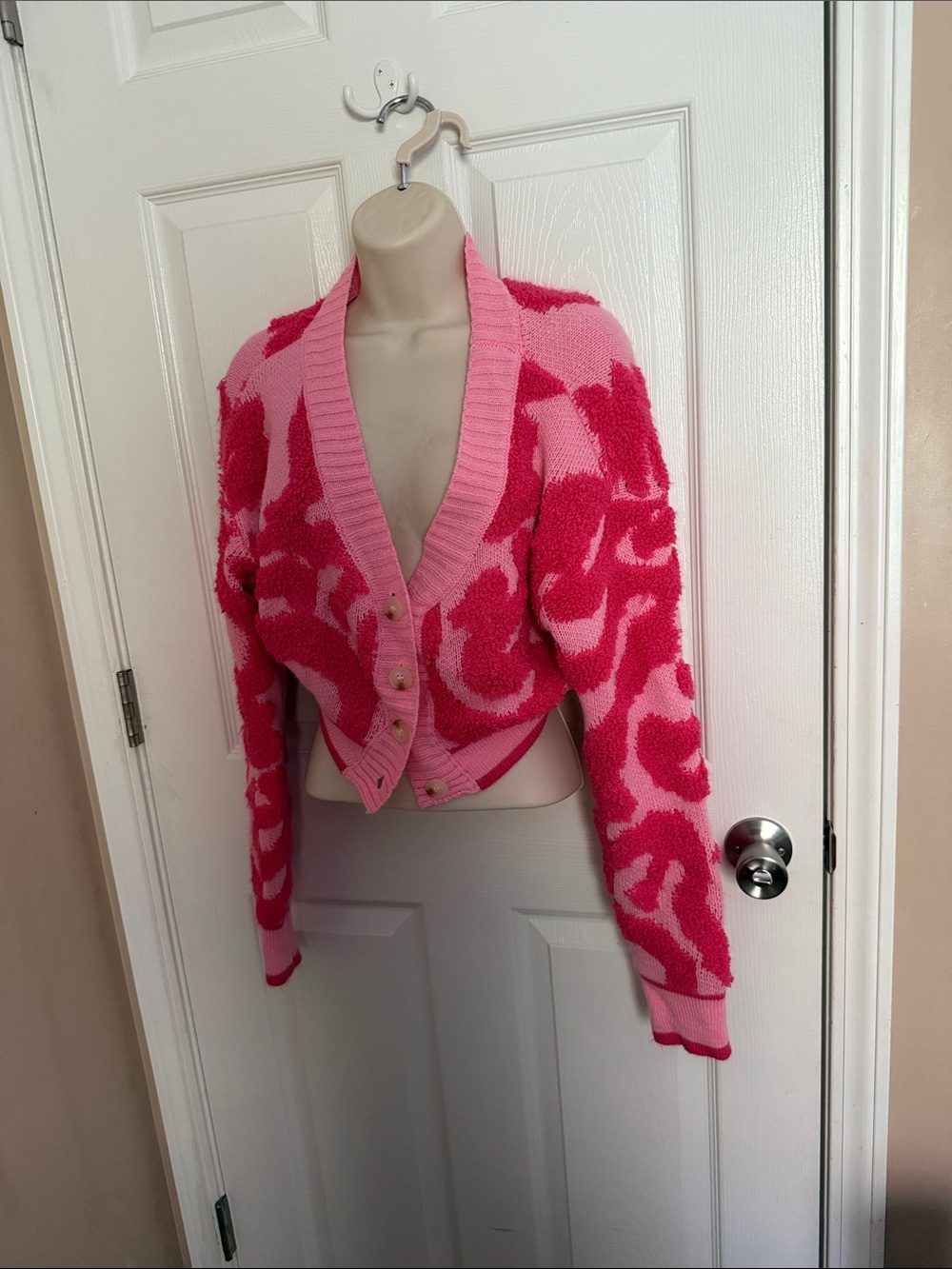 Cropped Pink Cardigan